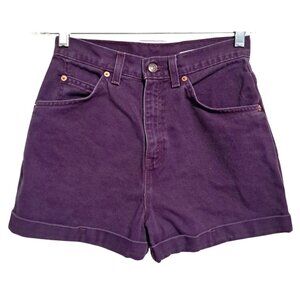 Levis 954 Jean Shorts Womens Size 9 Purple Denim High Waist Vintage Orange Tab R